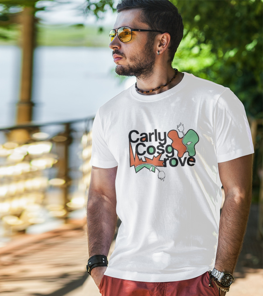 Carly Cosgrove Stacked Abstract Shapes And Text Elements T-Shirt