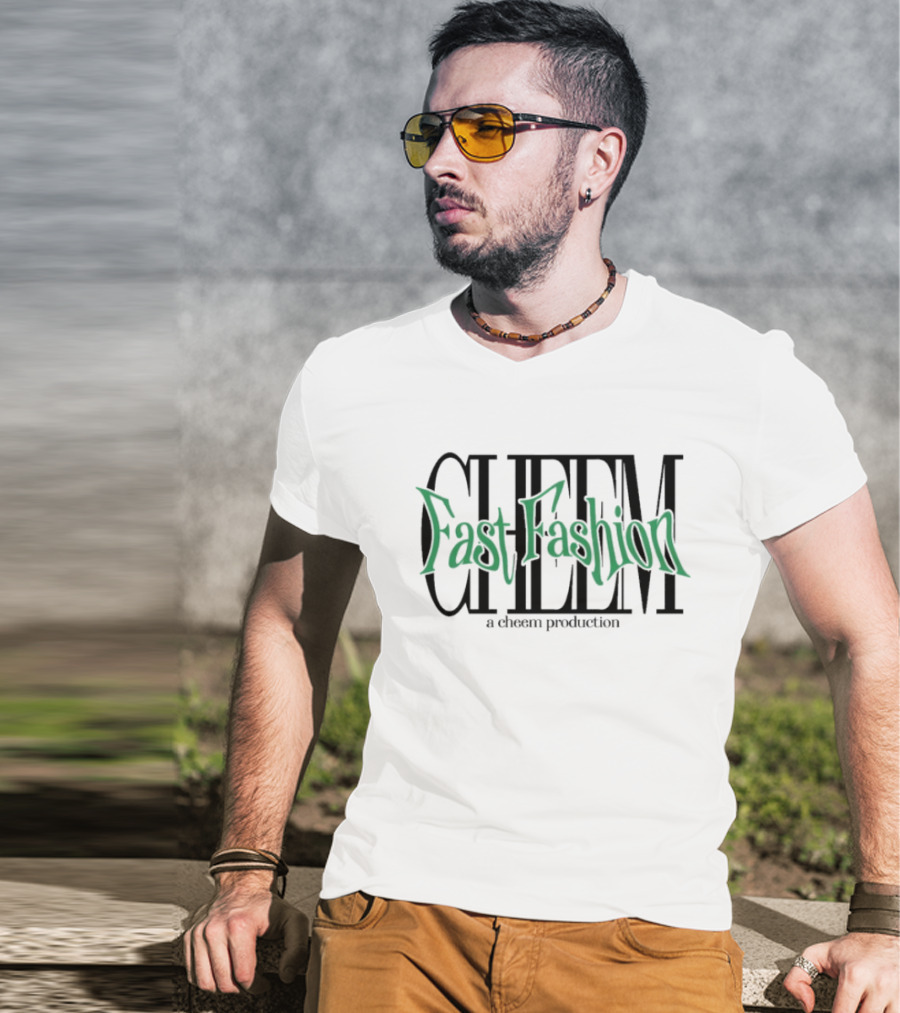 Cheem Fast Fashion A Cheem Production Text Vintage Style T-Shirt