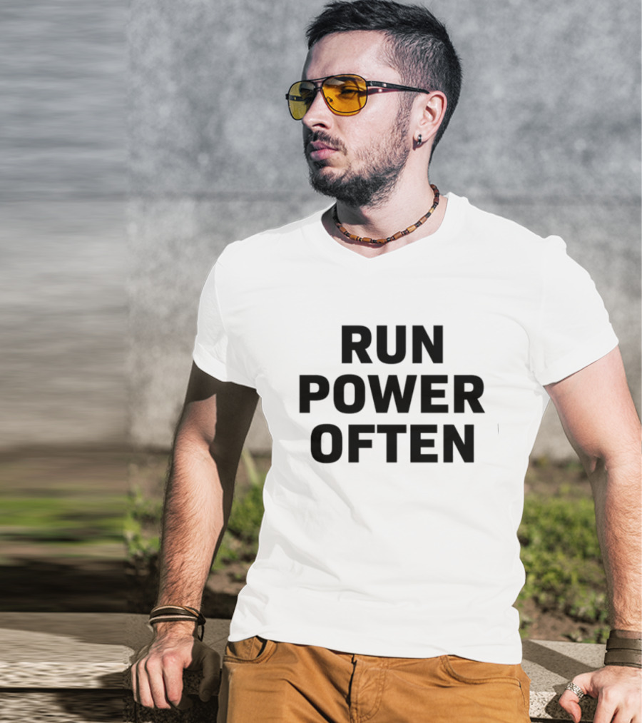 Coach Tom Yashinsky Run Power Often Football And Wings Illustration T-Shirt