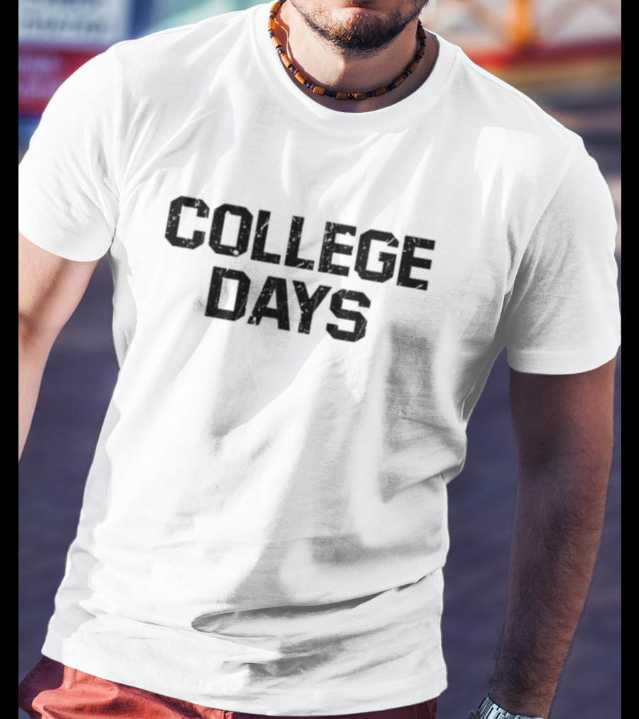 College Days Collegiate Style Vintage Nostalgia T-Shirt