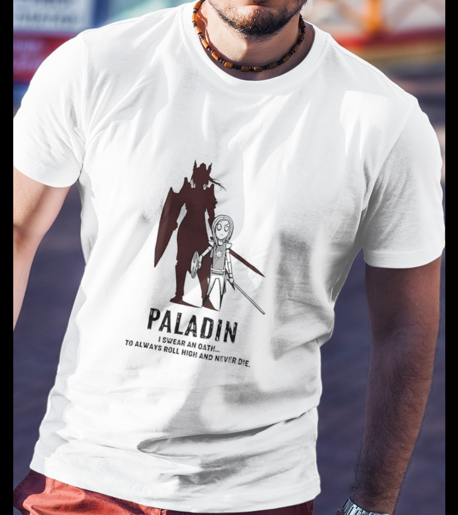 Dungeons And Dragons Paladin Oath Always Roll High Never Die T-Shirt