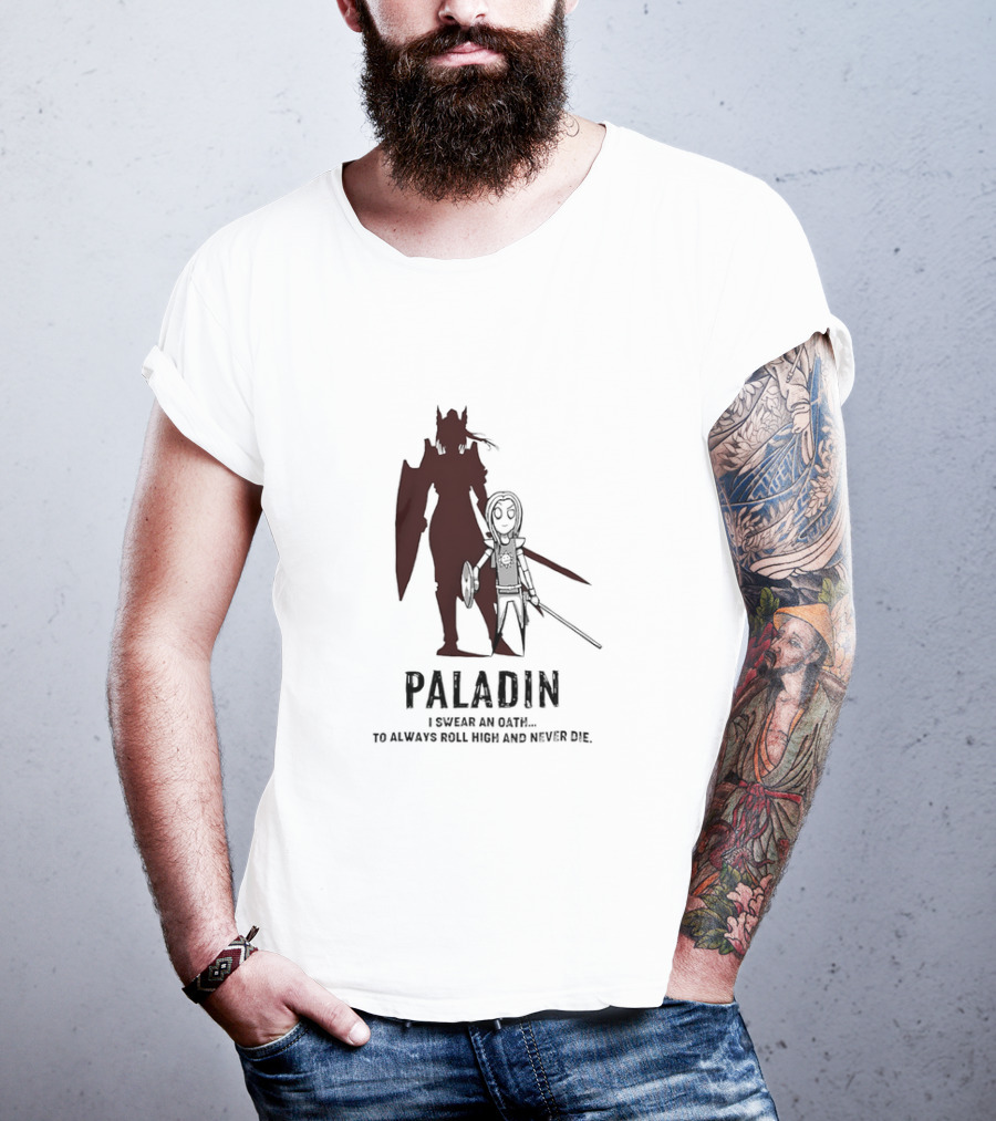 Dungeons And Dragons Paladin Oath Always Roll High Never Die T-Shirt