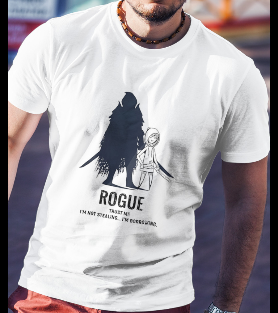 Dungeons And Dragons Rogue Trust Me I’m Not Stealing I’m Borrowing Silhouette T-Shirt