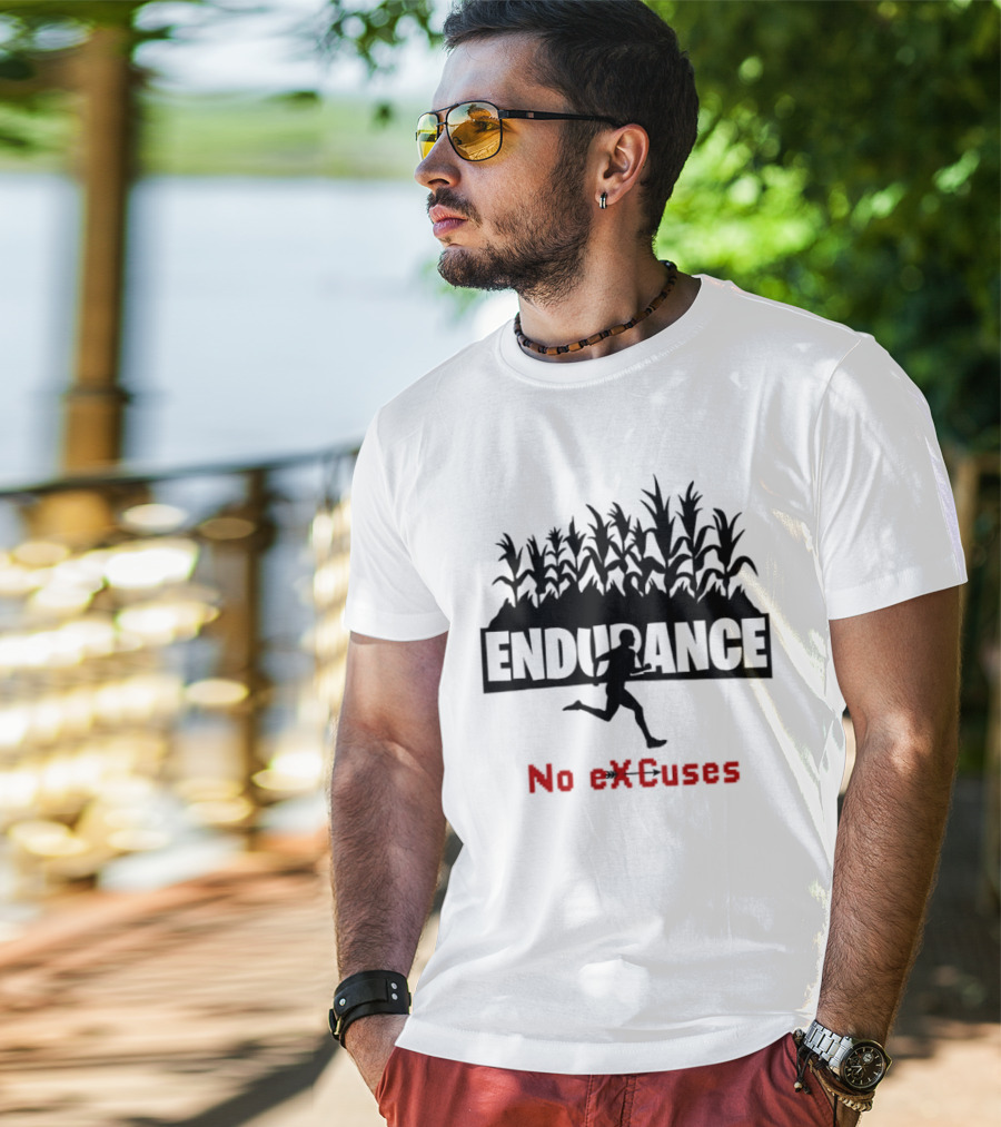 Endurance Cross Country Runner No Excuses Athlete Determination T-Shirt