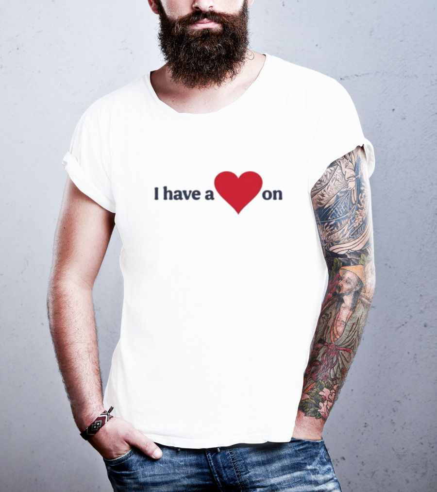 Familyfriendlyog I Have A Heart On Red Heart Design T-Shirt