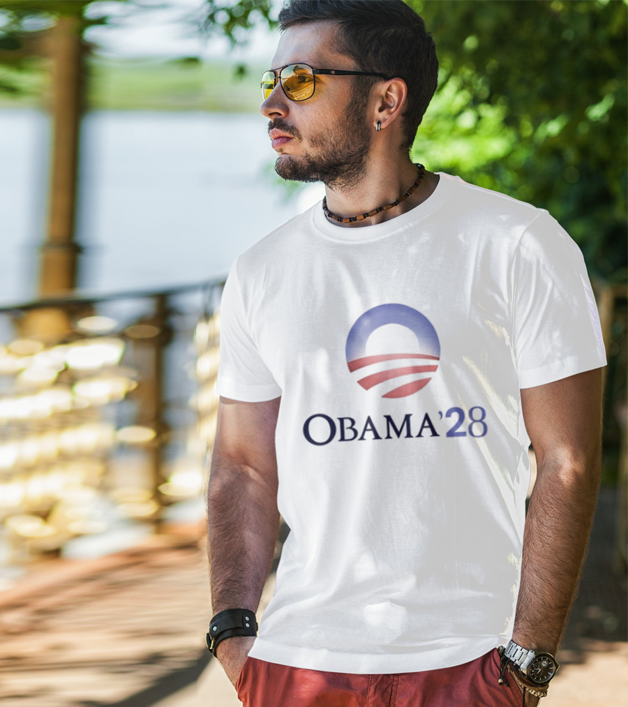 Friendsofthepod Obama '28 Logo T-Shirt