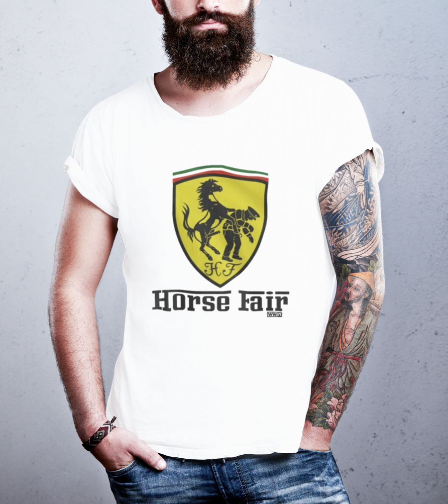 Horse Fair Waterford Whispers HF Shield With Horse And Man T-Shirt