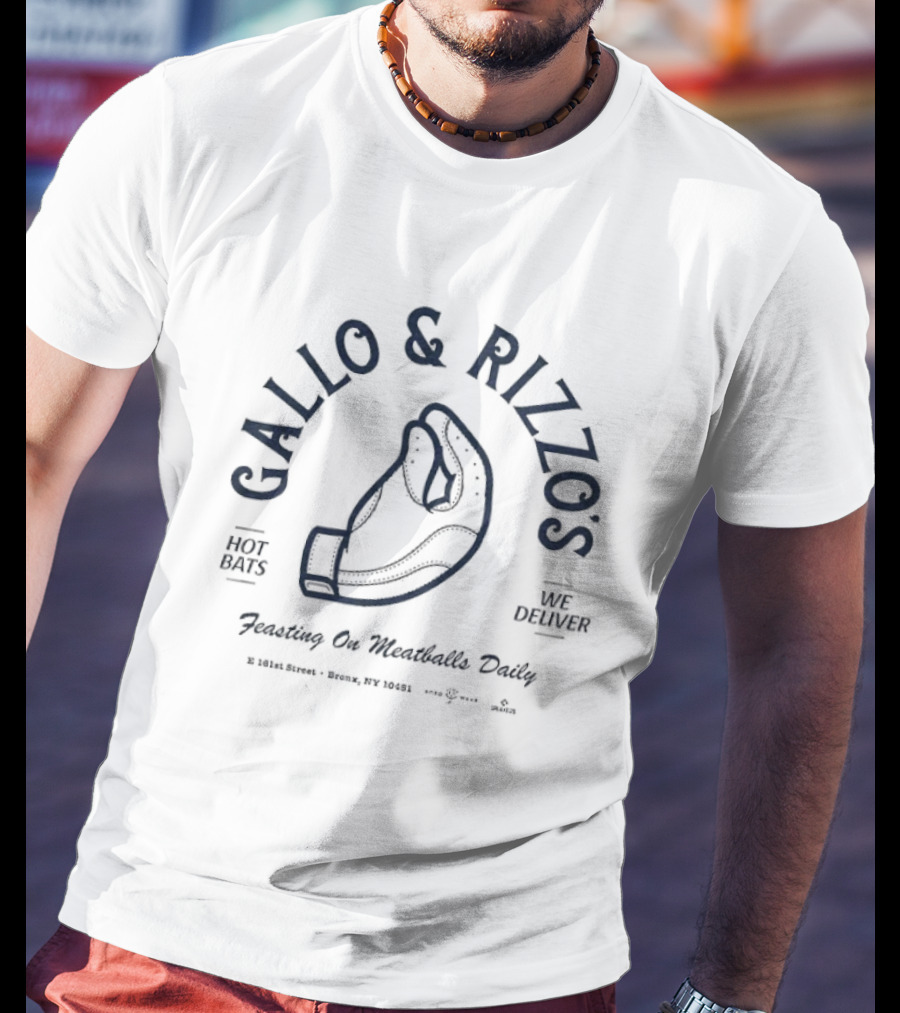 Gallo & Rizzo’s Daily Feasting On Meatballs With Glove Illustration T-Shirt