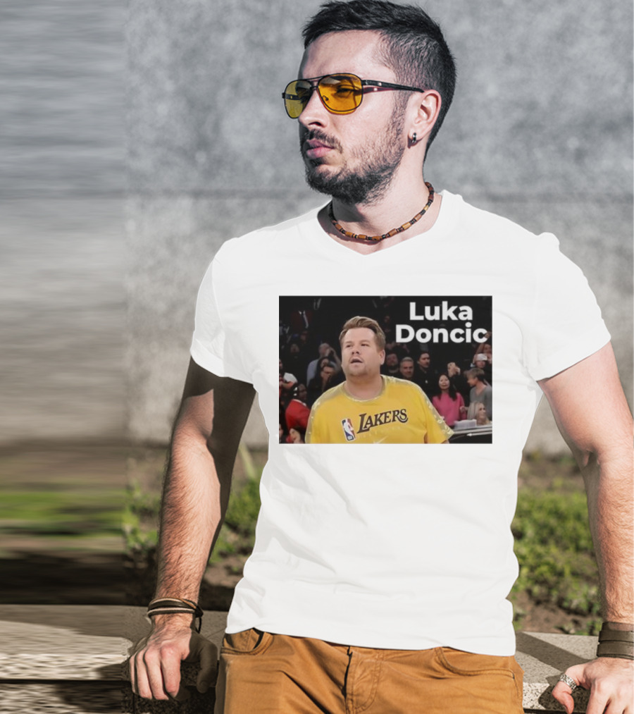 Luka Doncic James Corden Lakers NBA Fan T-Shirt