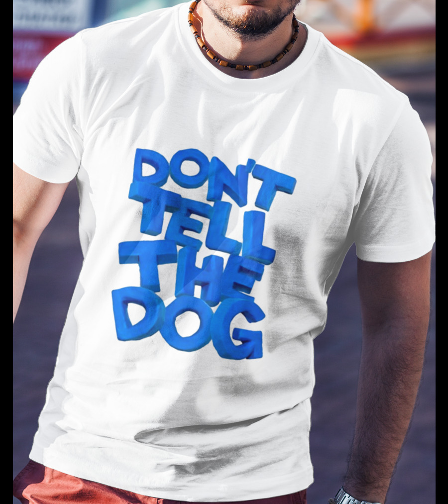 James Marriott Don't Tell The Dog Blue Text White Album T-Shirt