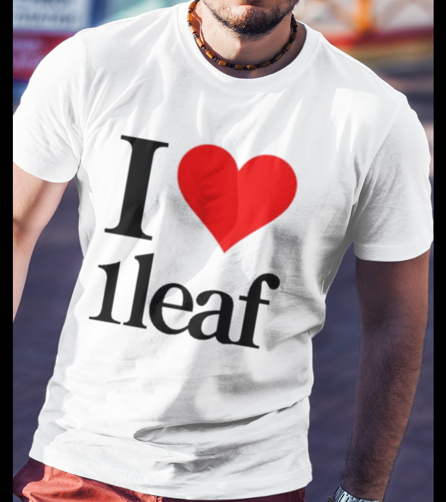 I Heart 1Leaf Bold Red Love Statement T-Shirt