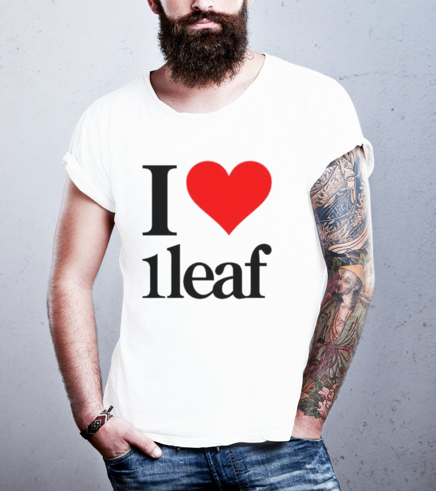 I Heart 1Leaf Bold Red Love Statement T-Shirt