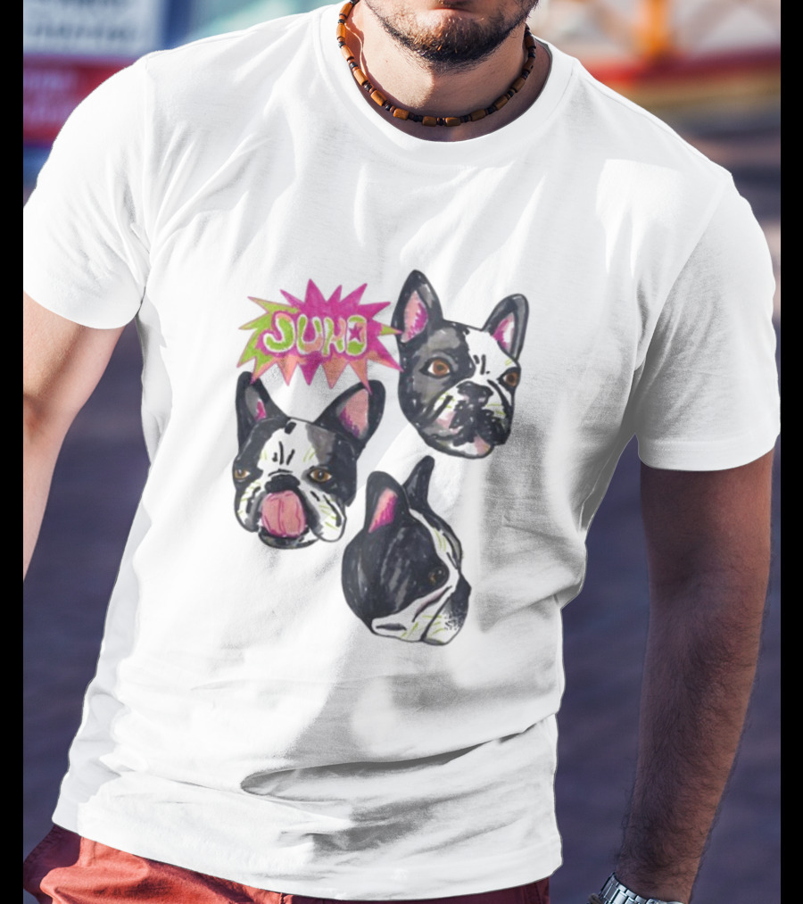 Kel Lauren Remi Wolf Juno Dog Faces Colorful Design T-Shirt