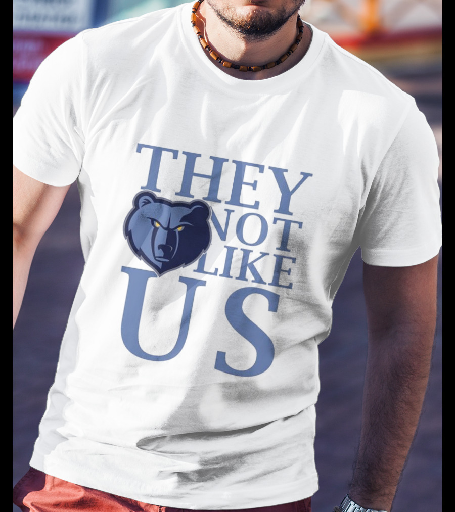 Memphis Grizzlies They Not Like Us Bear Head Emblem T-Shirt