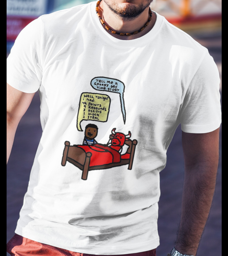 Minnesota Timberwolves Anthony Davis Spooky Bedtime Story 49 Points 9 Rebounds 3 Assists 1 Block 1 Steal T-Shirt