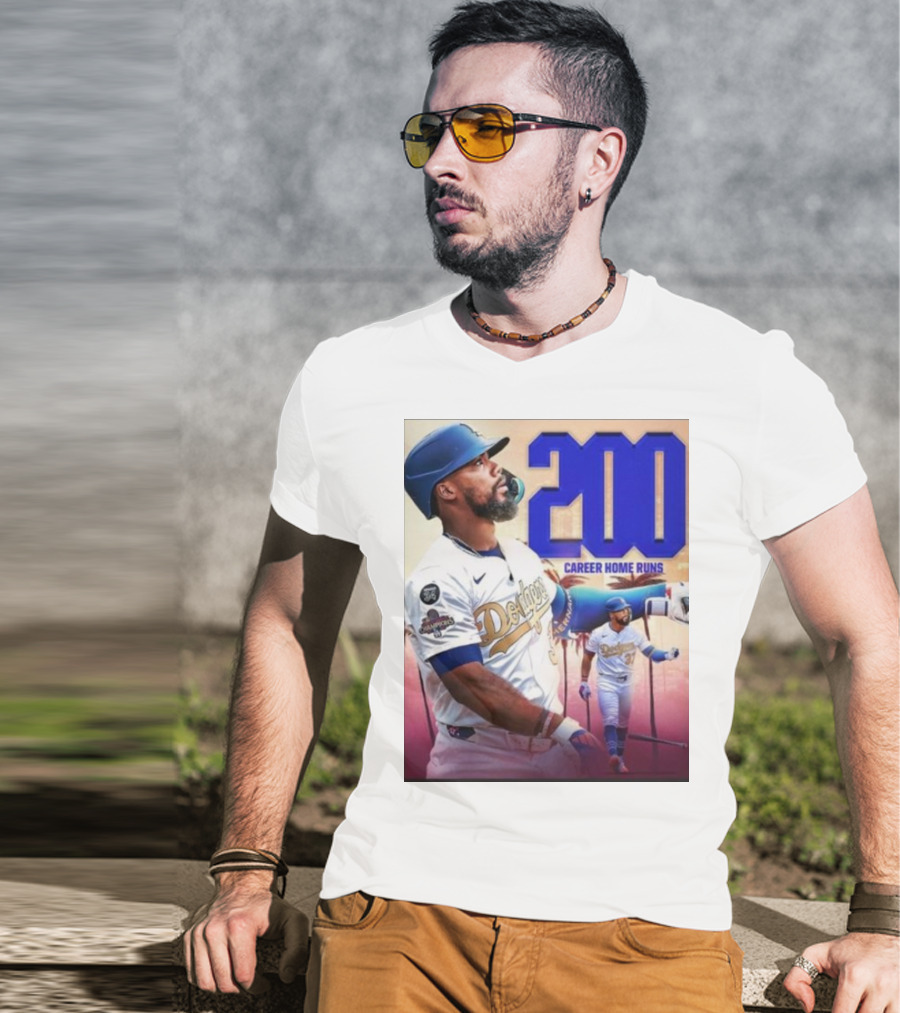 Los Angeles Dodgers Teoscar Hernandez 200 Career Home Runs Celebration T-Shirt