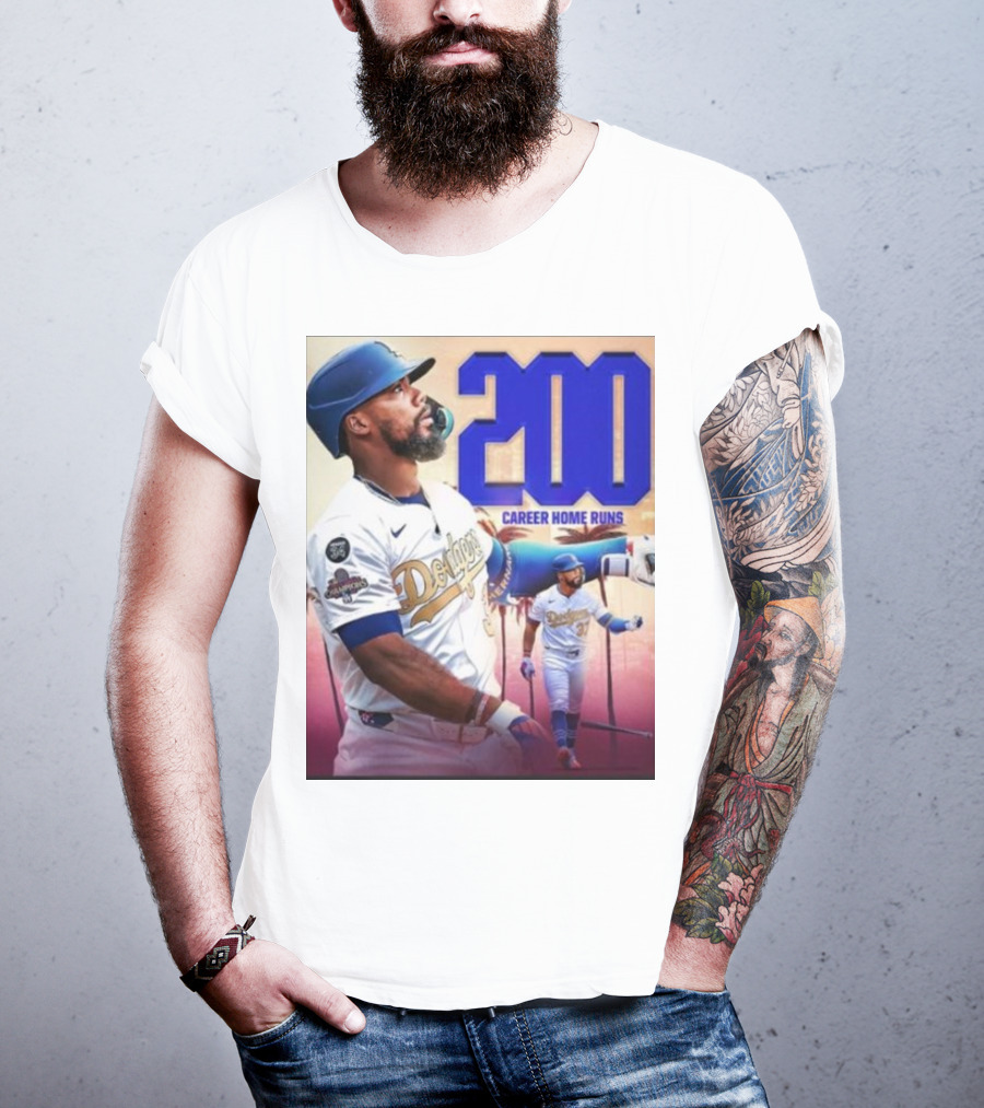 Los Angeles Dodgers Teoscar Hernandez 200 Career Home Runs Celebration T-Shirt