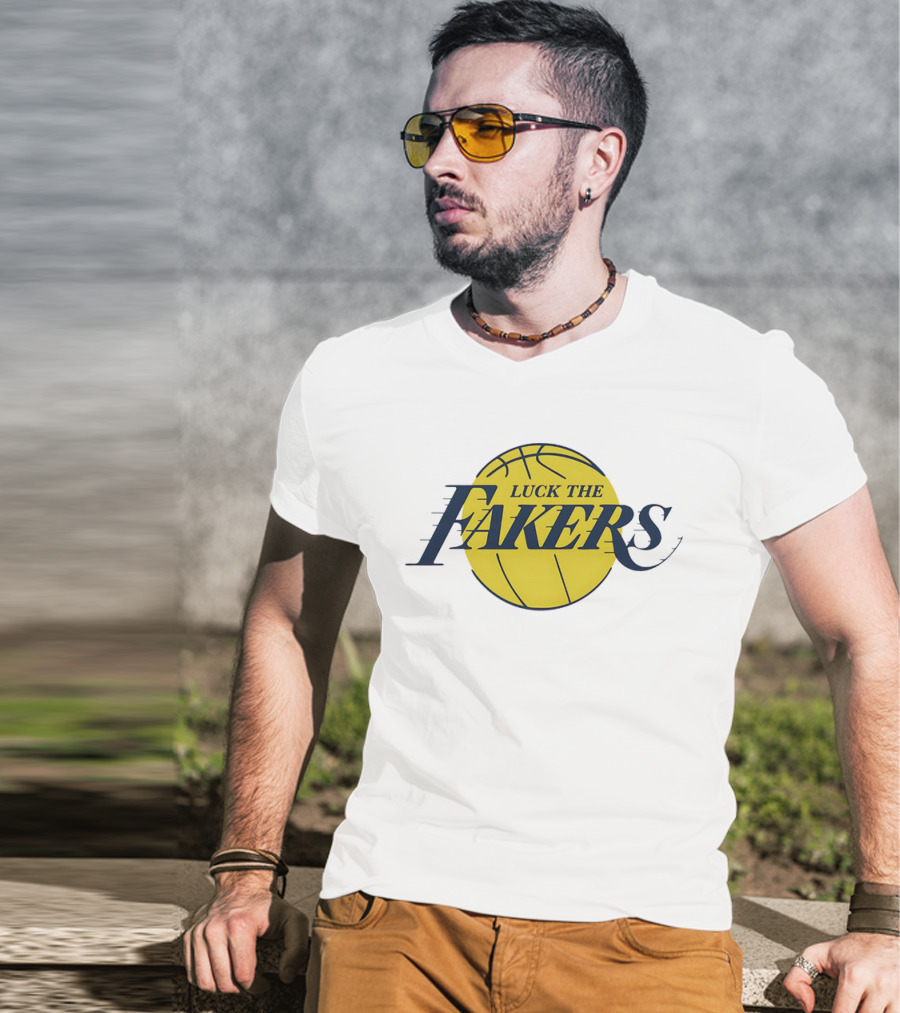 Luck The Fakers Los Angeles Basketball Parody T-Shirt