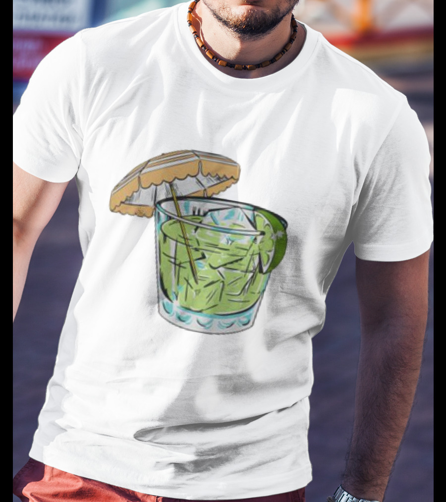 Margarita 818 Tequila Tropical Drink Umbrella Lime T-Shirt