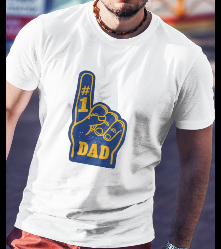 #1 Dad Foam Finger Sports Fan Tribute T-Shirt