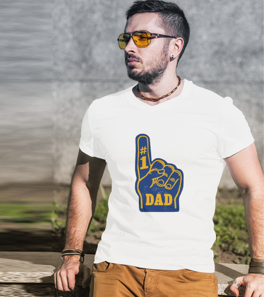 #1 Dad Foam Finger Sports Fan Tribute T-Shirt