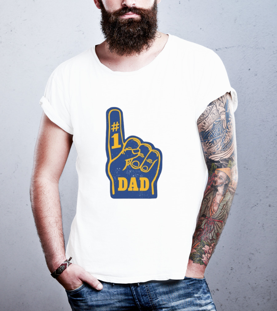 #1 Dad Foam Finger Sports Fan Tribute T-Shirt