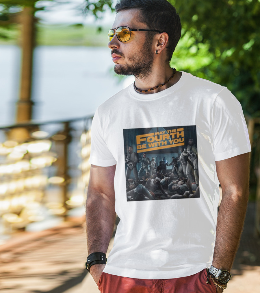 May The Fourth Be With You Basketball Players And Stormtroopers Scene T-Shirt