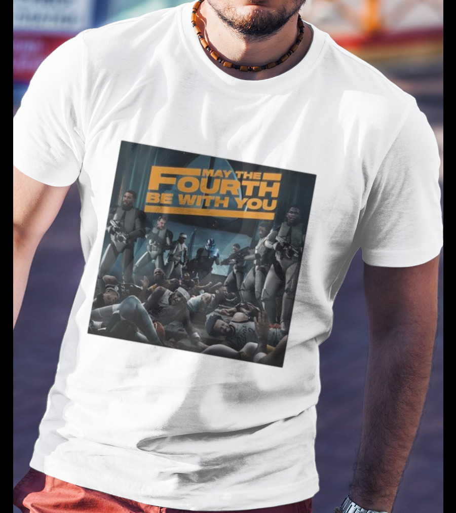 May The Fourth Be With You Basketball Players And Stormtroopers Scene T-Shirt