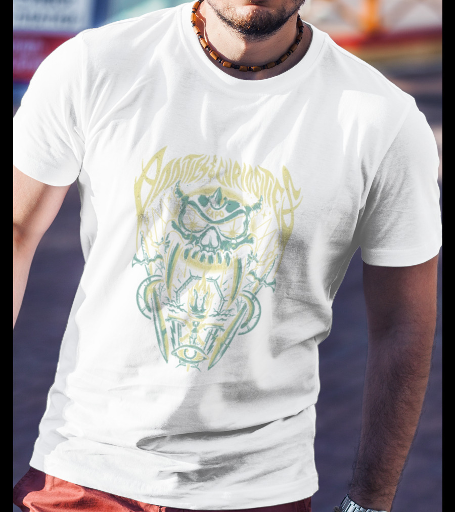 Oddities Curiosities Expo Skull Eye Swords T-Shirt