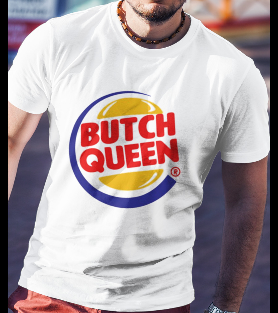 Rickhoeins Butch Queen Retro Fast Food Logo Style T-Shirt
