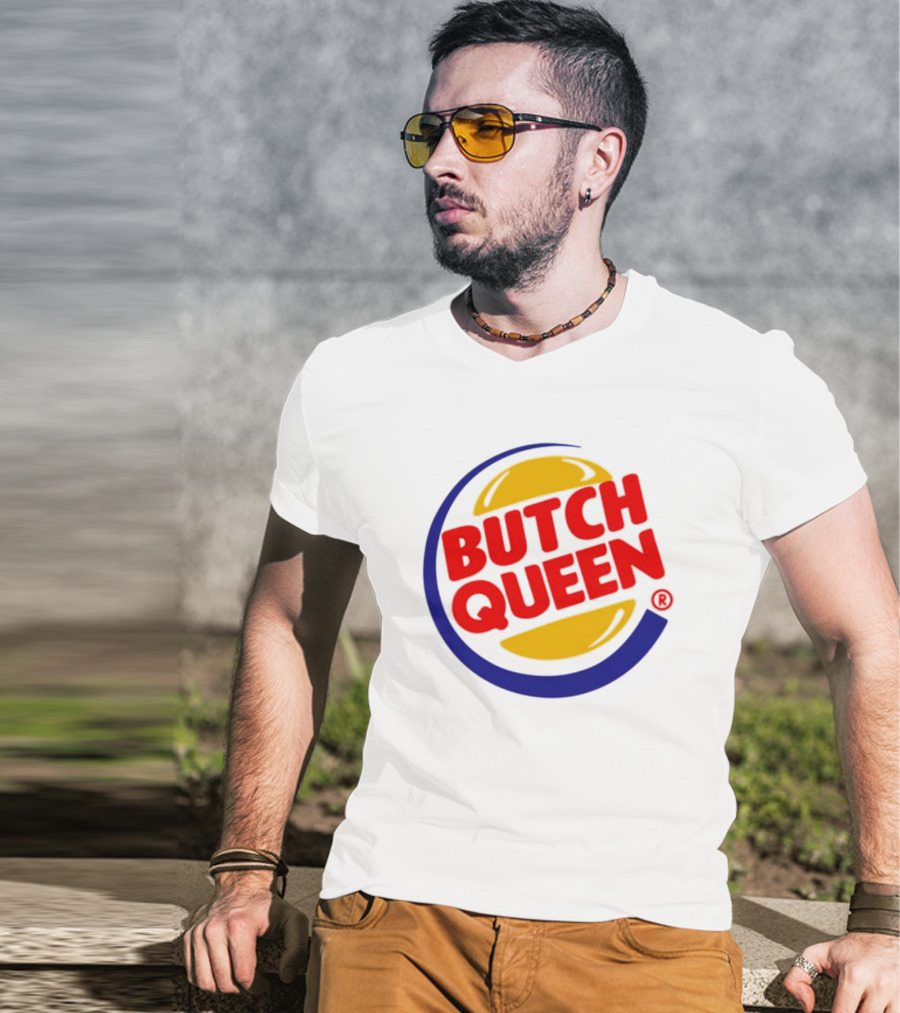 Rickhoeins Butch Queen Retro Fast Food Logo Style T-Shirt