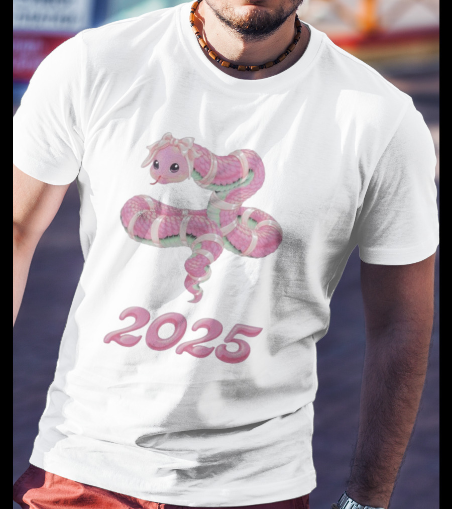 Peggy Goods Cute Pink Snake 2025 T-Shirt