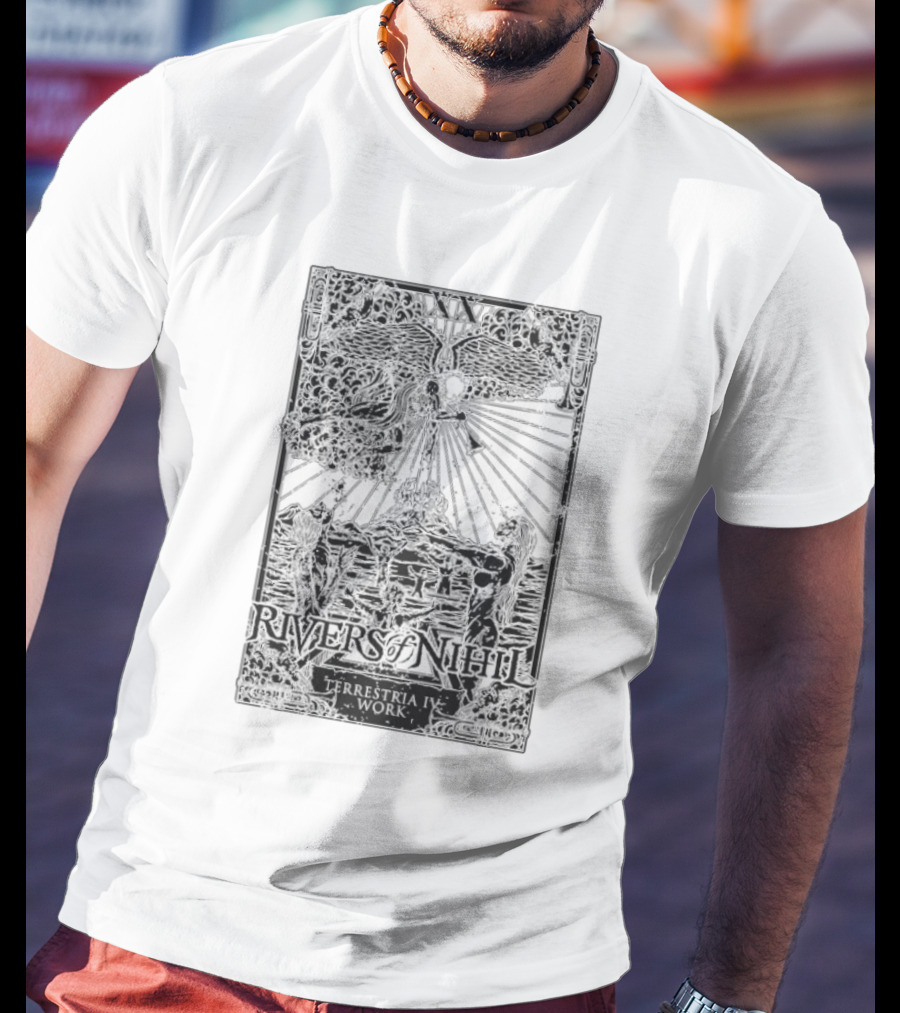 Rivers Of Nihil Terrestria IV Work Celestial Figure And Cosmic Imagery T-Shirt