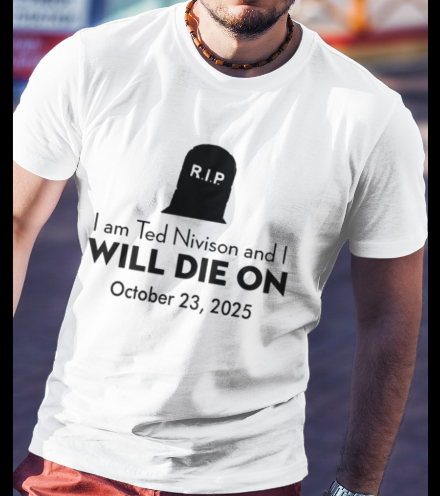 Schlatt I Am Ted Nivison And I Will Die On October 23 2025 Skull Ghost Design T-Shirt
