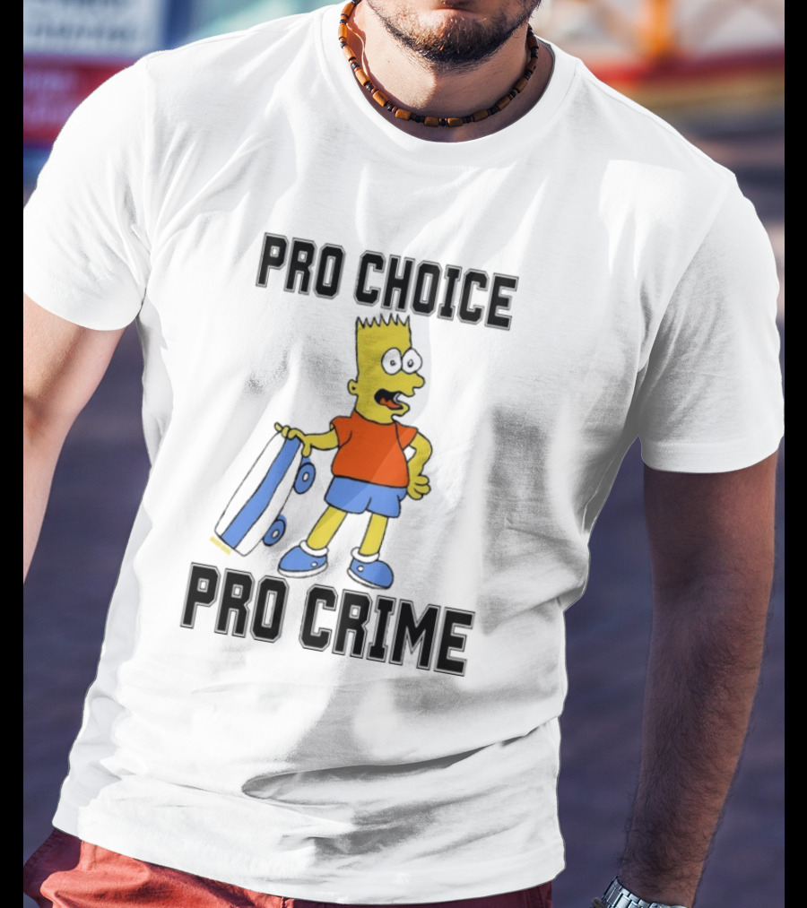 Pro Choice Pro Crime Bart With Detachable Eyes T-Shirt