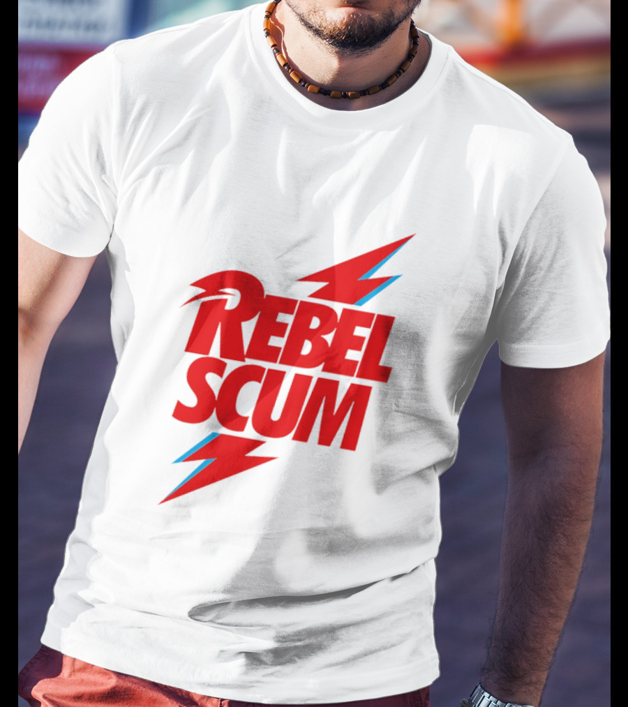 Rebel Scum Red Bold Lightning Letters T-Shirt