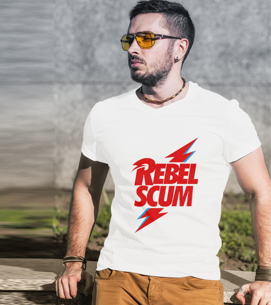 Rebel Scum Red Bold Lightning Letters T-Shirt