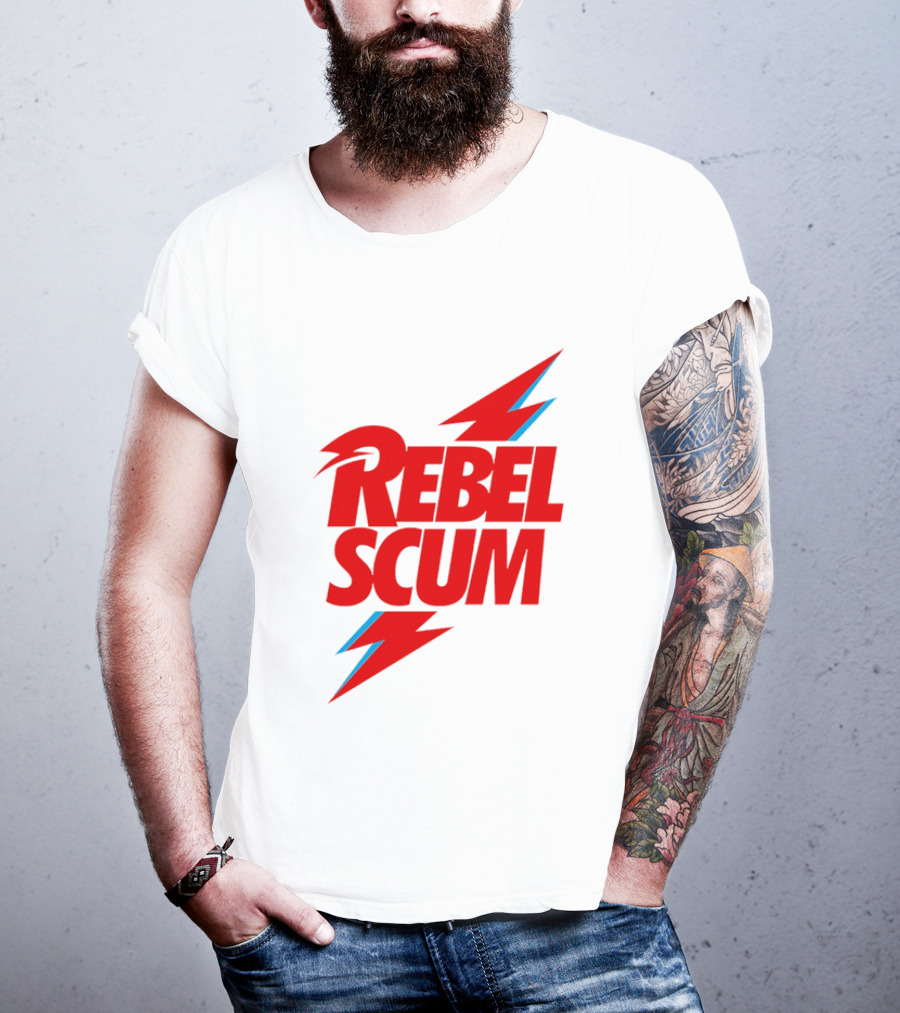 Rebel Scum Red Bold Lightning Letters T-Shirt