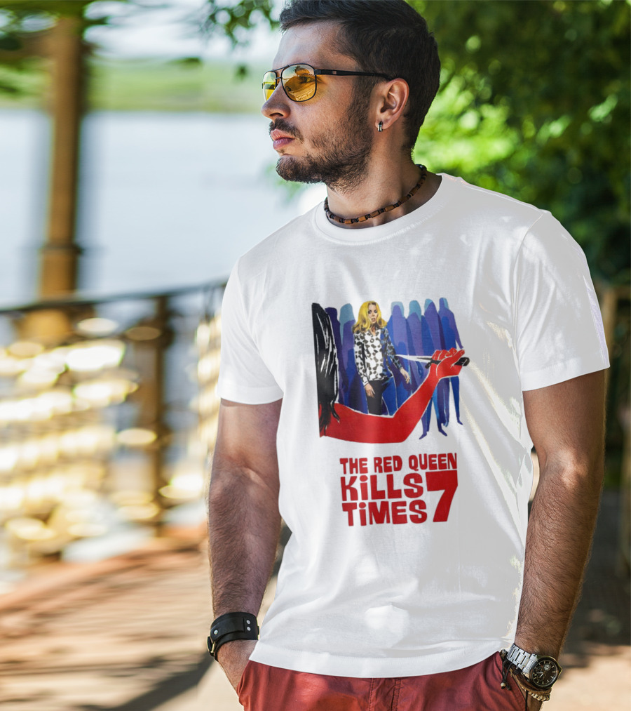 The Red Queen Kills Seven Times Red Arm Woman And Figures T-Shirt
