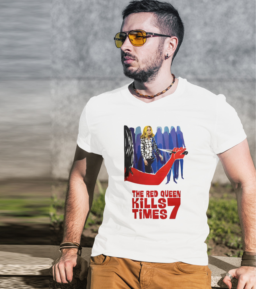 The Red Queen Kills Seven Times Red Arm Woman And Figures T-Shirt