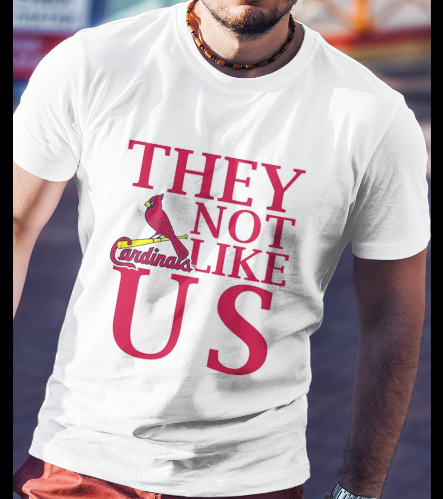 St. Louis Cardinals They Not Like Us Bird On Bat T-Shirt