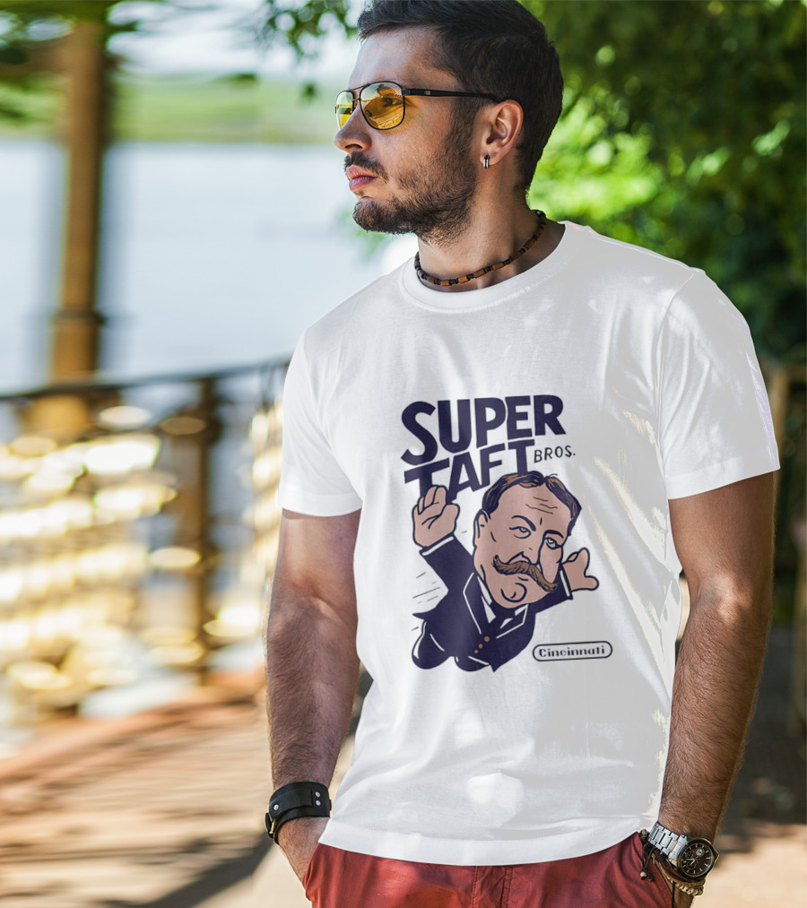 Super Taft Bros Cincinnati Caricature Parody William Howard Taft T-Shirt
