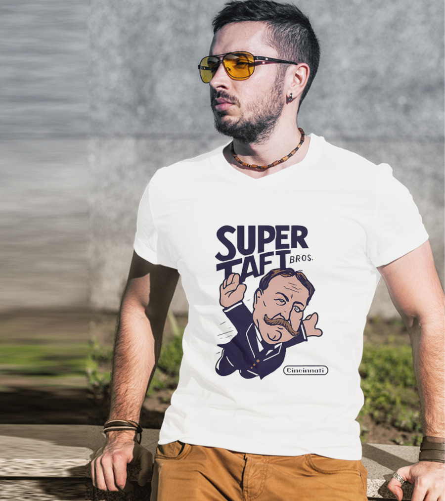 Super Taft Bros Cincinnati Caricature Parody William Howard Taft T-Shirt