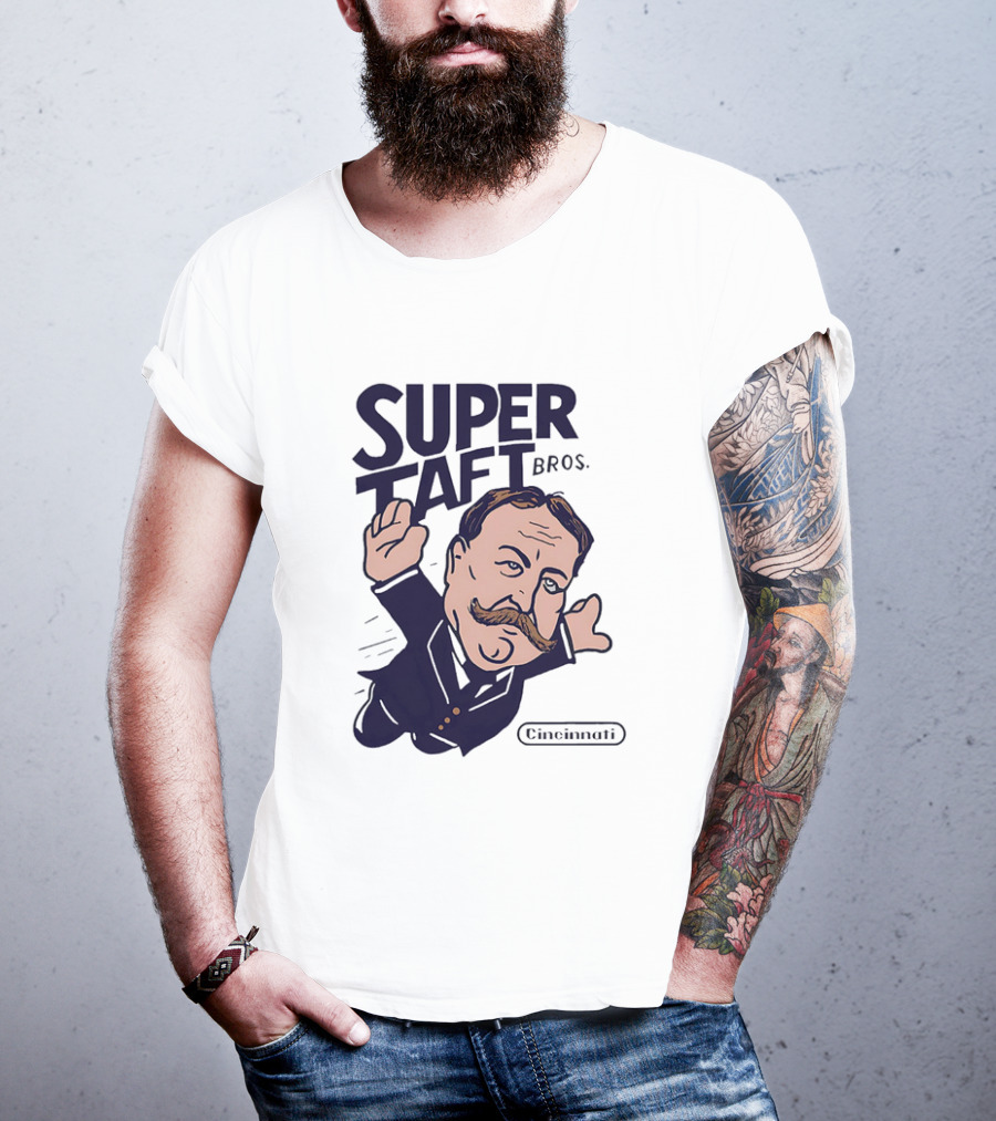 Super Taft Bros Cincinnati Caricature Parody William Howard Taft T-Shirt