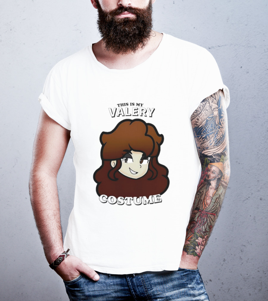 This Is My Valery Costume Cartoon Character Face T-Shirt