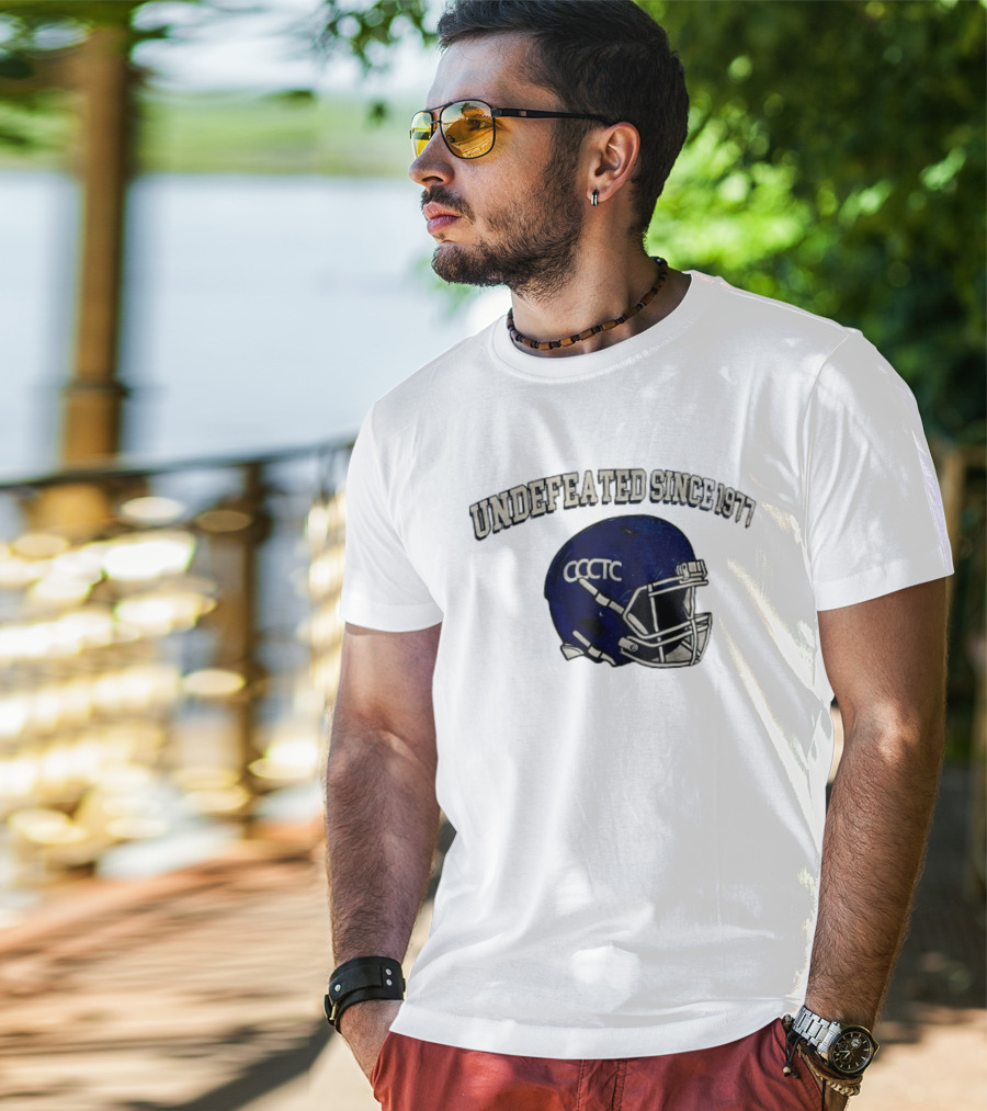 Undefeated Since 1977 CCCTC Football Helmet T-Shirt