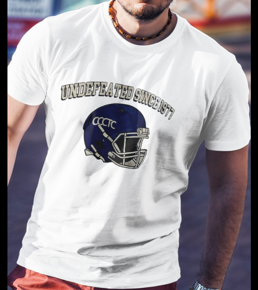 Undefeated Since 1977 CCCTC Football Helmet T-Shirt