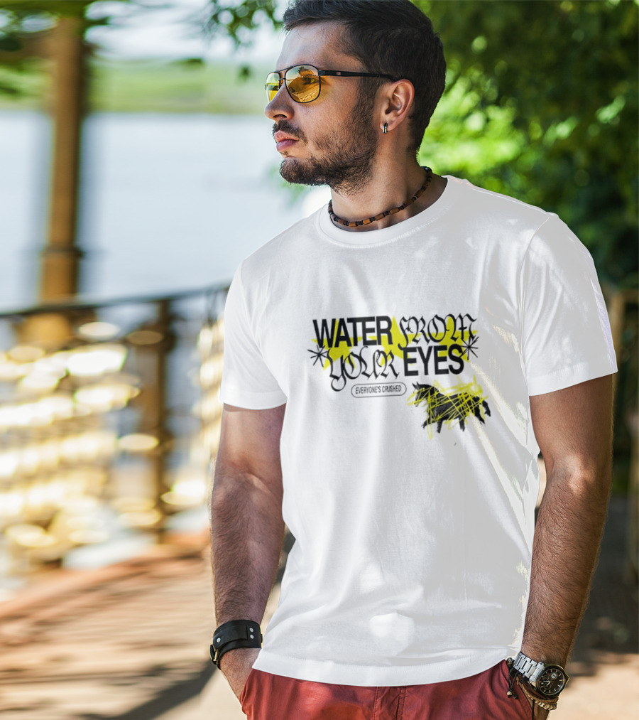 Water From Your Eyes Everyone’s Crushed Distorted Yellow Stars And Scribbles T-Shirt