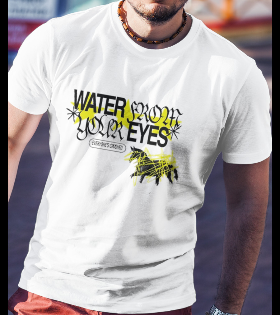 Water From Your Eyes Everyone’s Crushed Distorted Yellow Stars And Scribbles T-Shirt