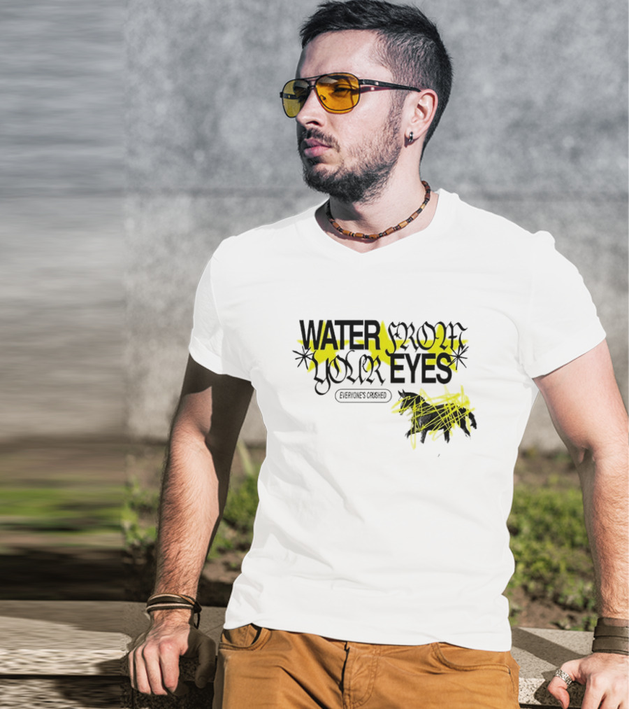 Water From Your Eyes Everyone’s Crushed Distorted Yellow Stars And Scribbles T-Shirt
